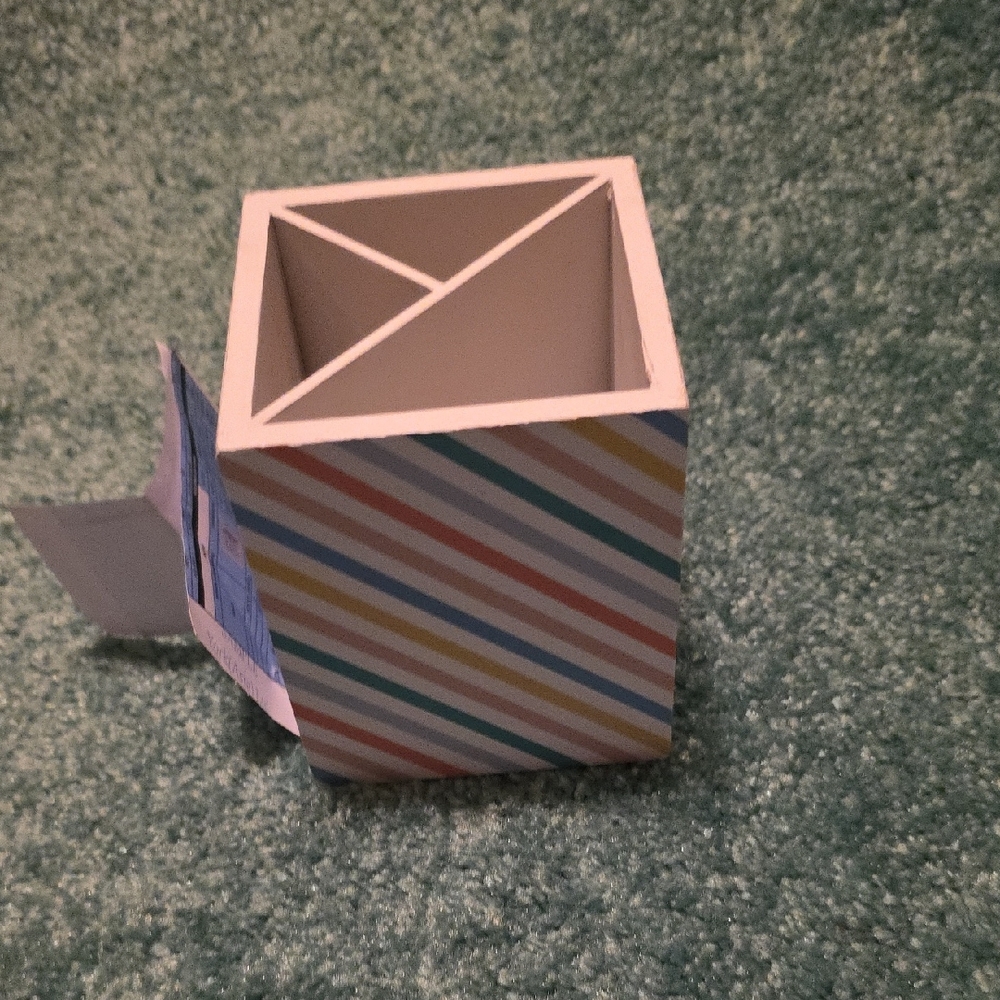 Colorful Striped Pencil Holder